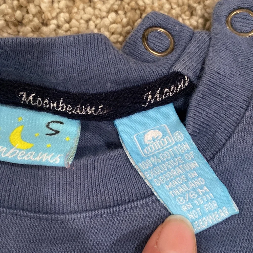 🧸 10/$10 BABY SALE - Moonbeams blue short sleeve